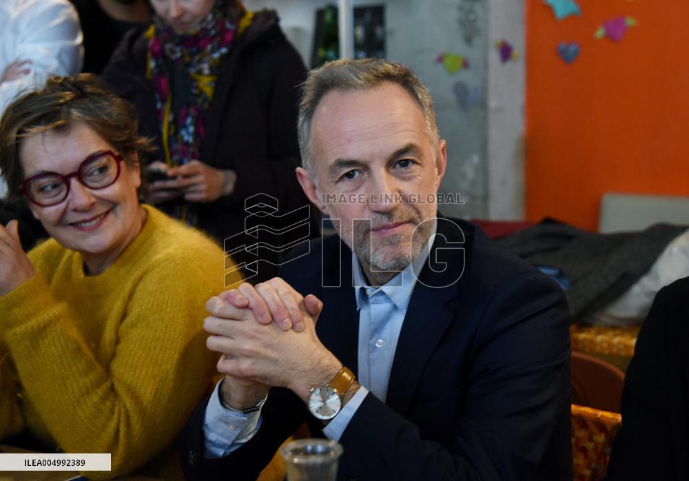 Emmanuel Gregoire Rally Of The Left-Wing Coalition - Paris