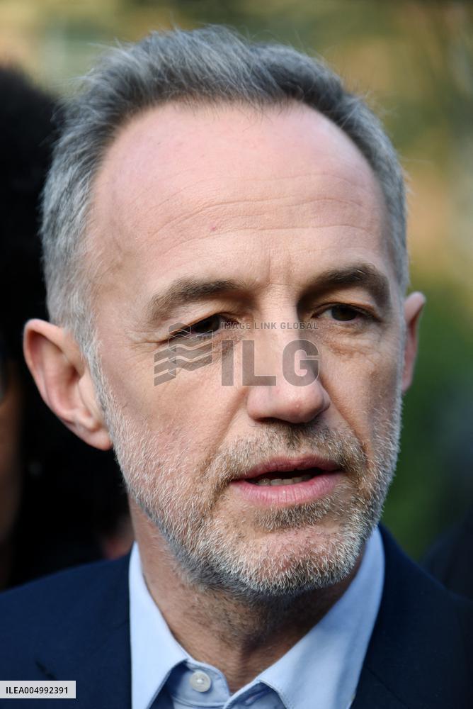 Emmanuel Gregoire Rally Of The Left-Wing Coalition - Paris