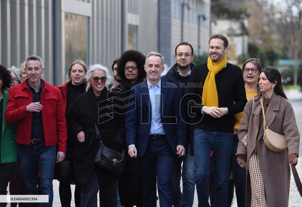 Emmanuel Gregoire Rally Of The Left-Wing Coalition - Paris