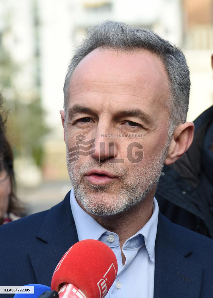 Emmanuel Gregoire Rally Of The Left-Wing Coalition - Paris