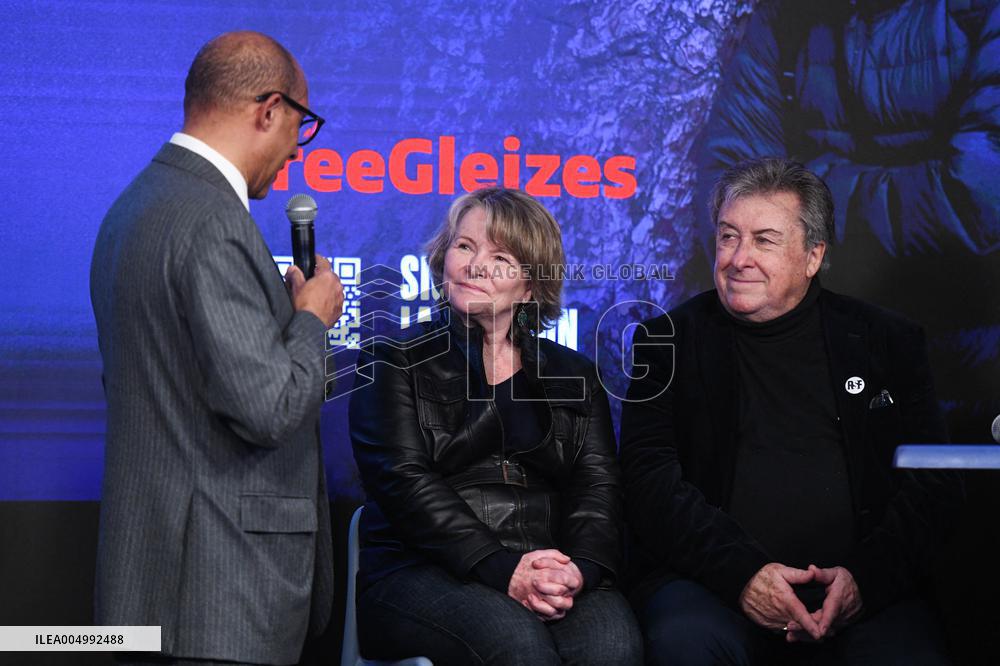 Press Conference Held for Christophe Gleizes - Paris