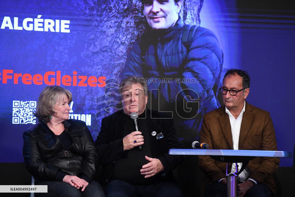 Press Conference Held for Christophe Gleizes - Paris