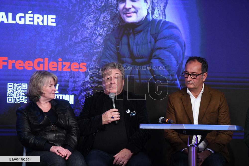 Press Conference Held for Christophe Gleizes - Paris