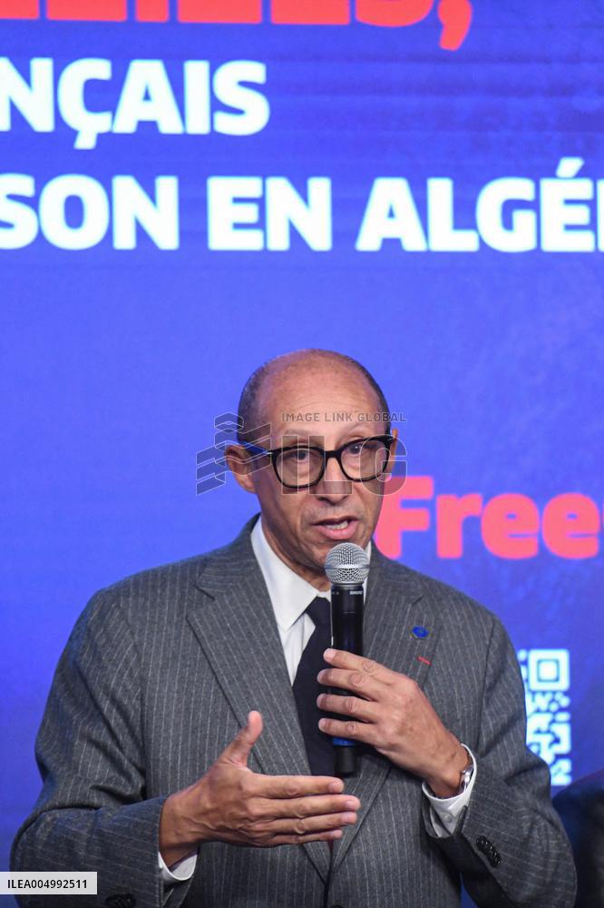 Press Conference Held for Christophe Gleizes - Paris