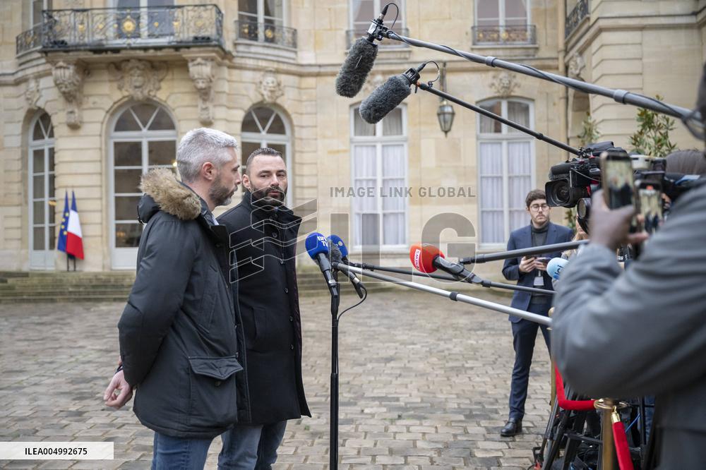 Agricultural Unions Meet French Prime Minister - Paris