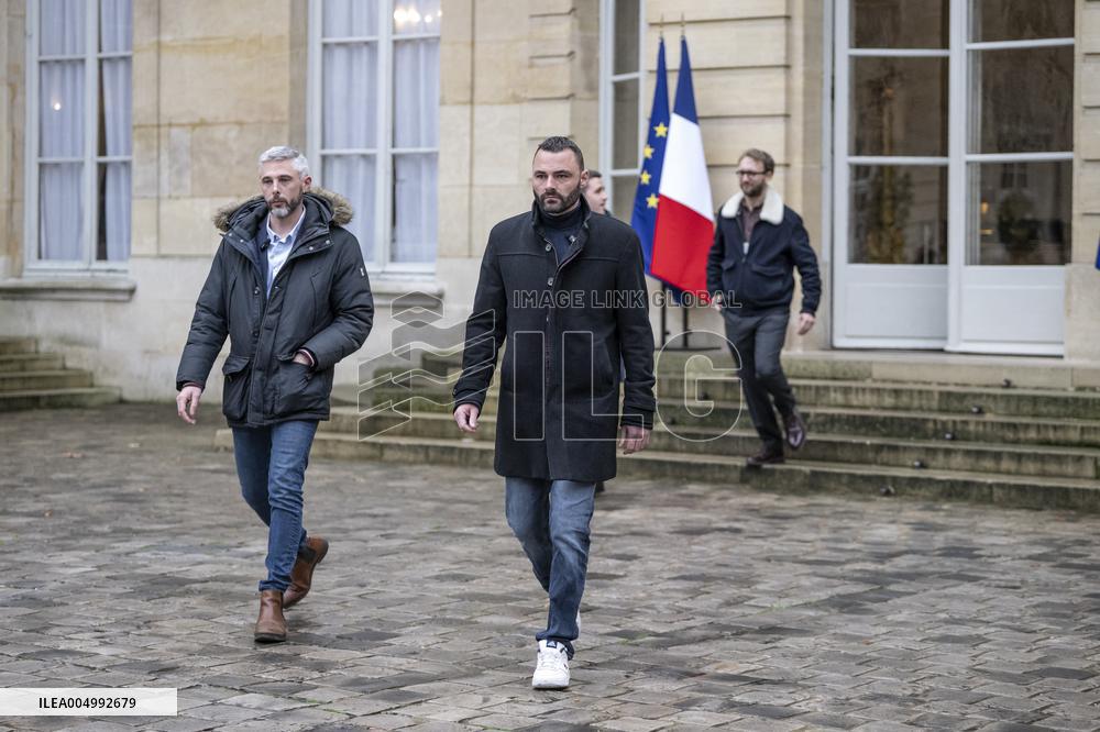 Agricultural Unions Meet French Prime Minister - Paris