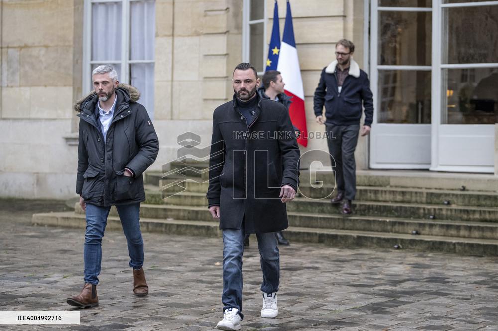 Agricultural Unions Meet French Prime Minister - Paris