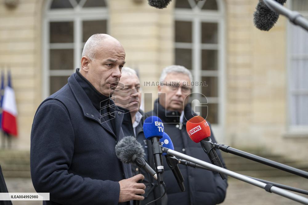 FNSEA President Arnaud Rousseau at the Hotel Matignon - Paris