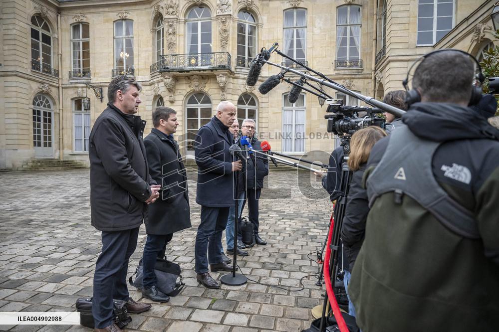 FNSEA President Arnaud Rousseau at the Hotel Matignon - Paris