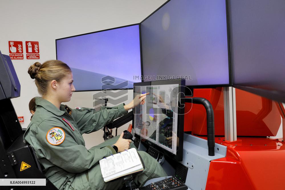 Princess Leonor Piloting A Plane - San Javier
