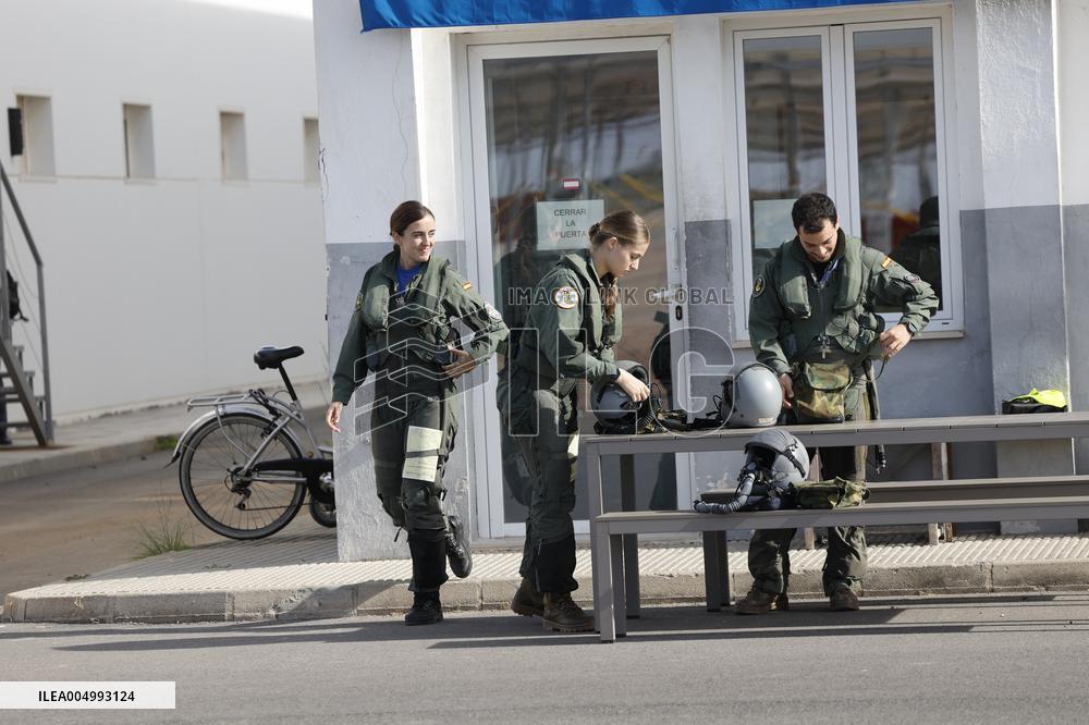 Princess Leonor Piloting A Plane - San Javier