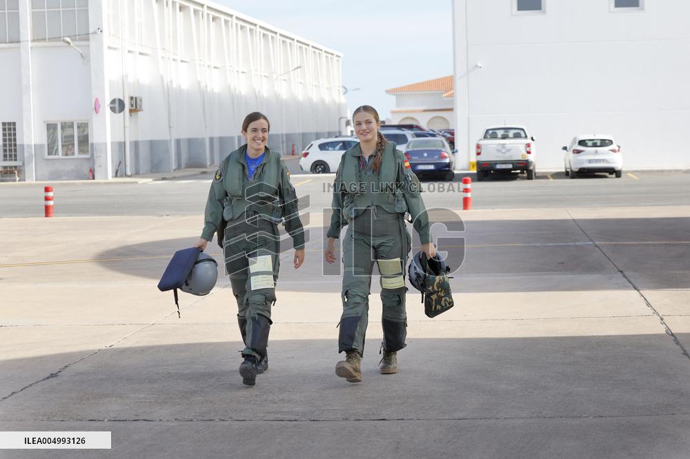 Princess Leonor Piloting A Plane - San Javier