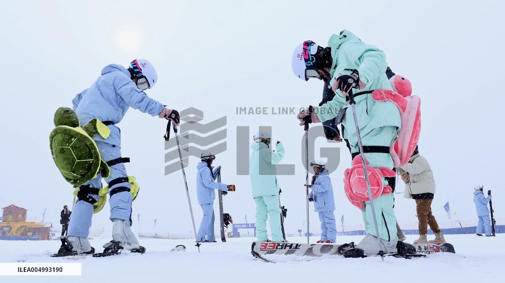 Qilian Mountain Ski Resort in Kangle Grassland