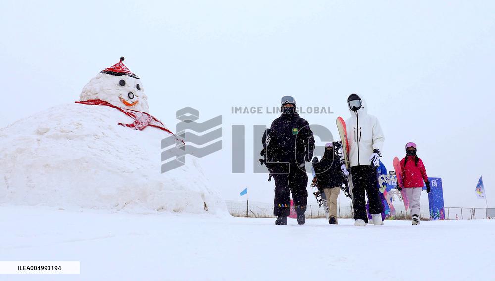 Qilian Mountain Ski Resort in Kangle Grassland