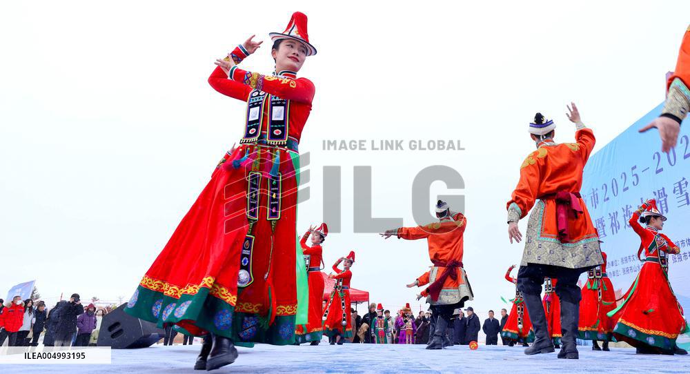 Qilian Mountain Ski Resort in Kangle Grassland