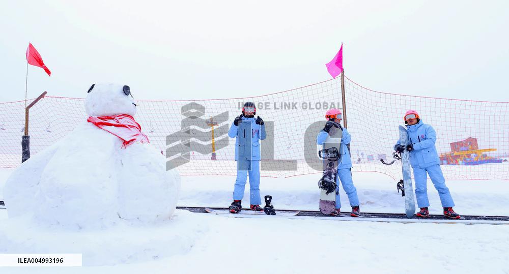 Qilian Mountain Ski Resort in Kangle Grassland