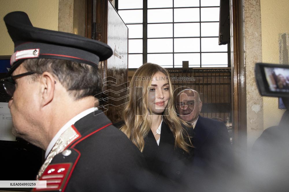 Hearing against Chiara Ferragni - Milan
