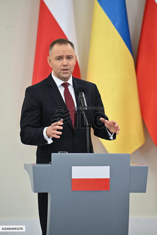 Ukrainian President Volodymyr Zelensky visits Warsaw - Poland