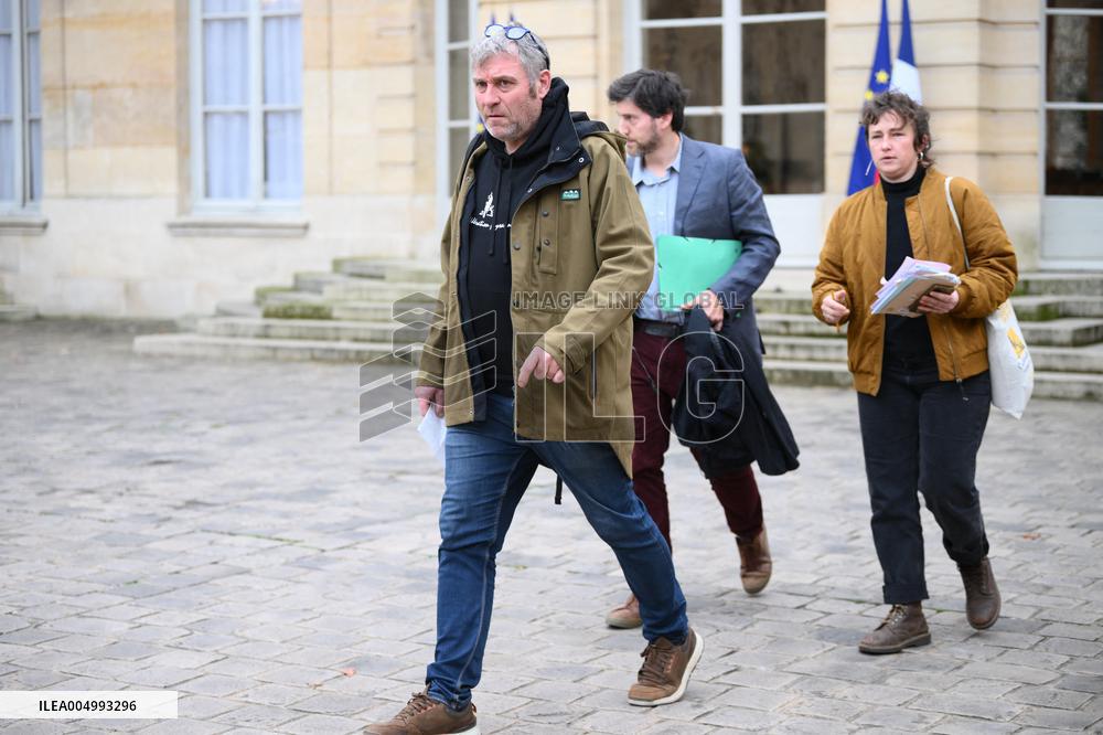 Confederation Paysanne General Secretary at the Hotel Matignon - Paris