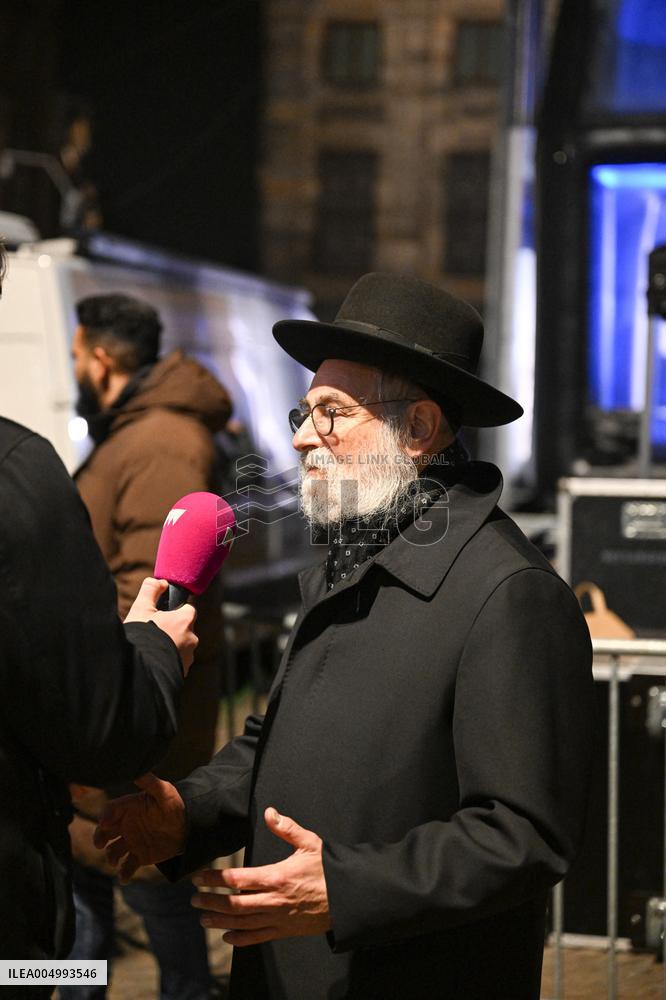 Pro-Israel Demonstration Held in Central Amsterdam
