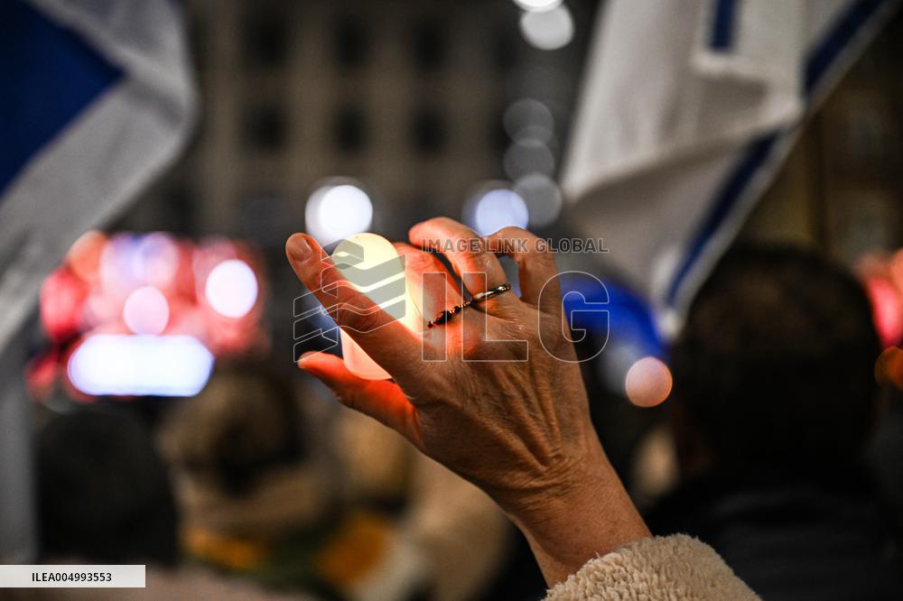 Pro-Israel Demonstration Held in Central Amsterdam
