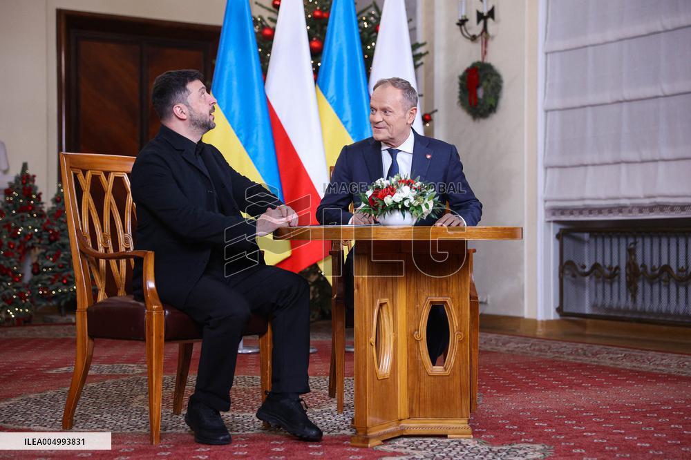 Ukrainian President Volodymyr Zelensky visits Warsaw  Poland