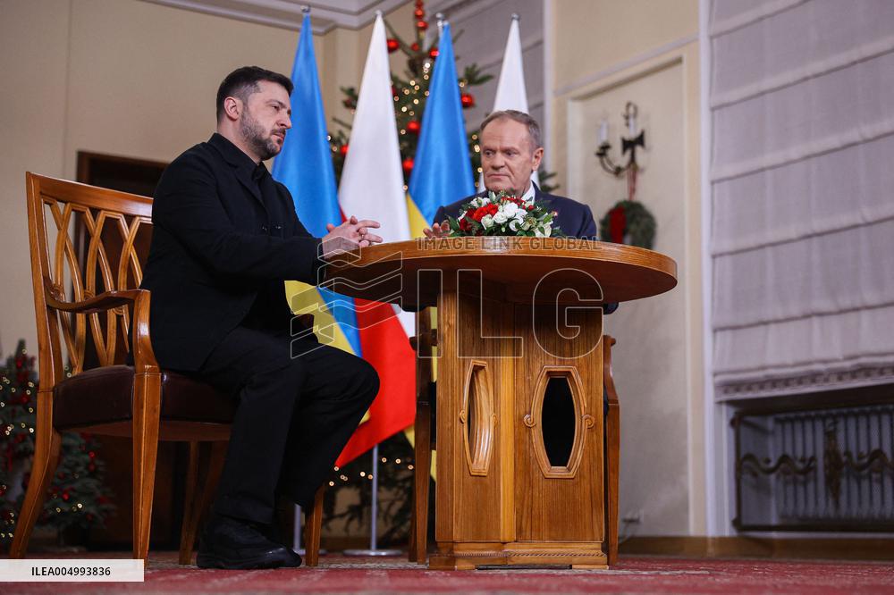 Ukrainian President Volodymyr Zelensky visits Warsaw  Poland