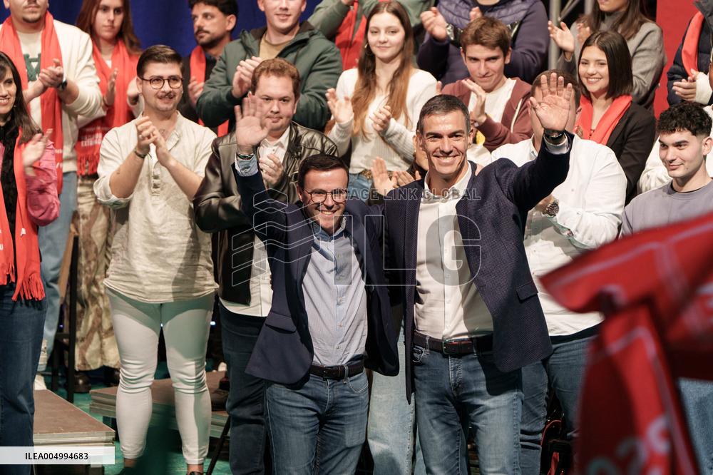 PSOE Campaign Closing Event In Villanueva de la Serena - Spain