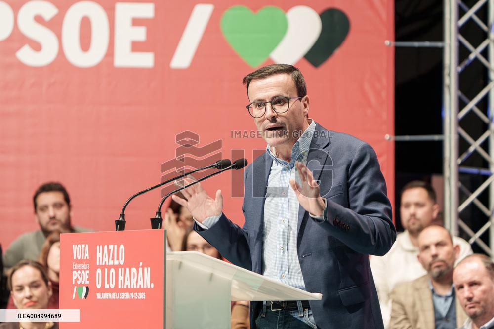 PSOE Campaign Closing Event In Villanueva de la Serena - Spain
