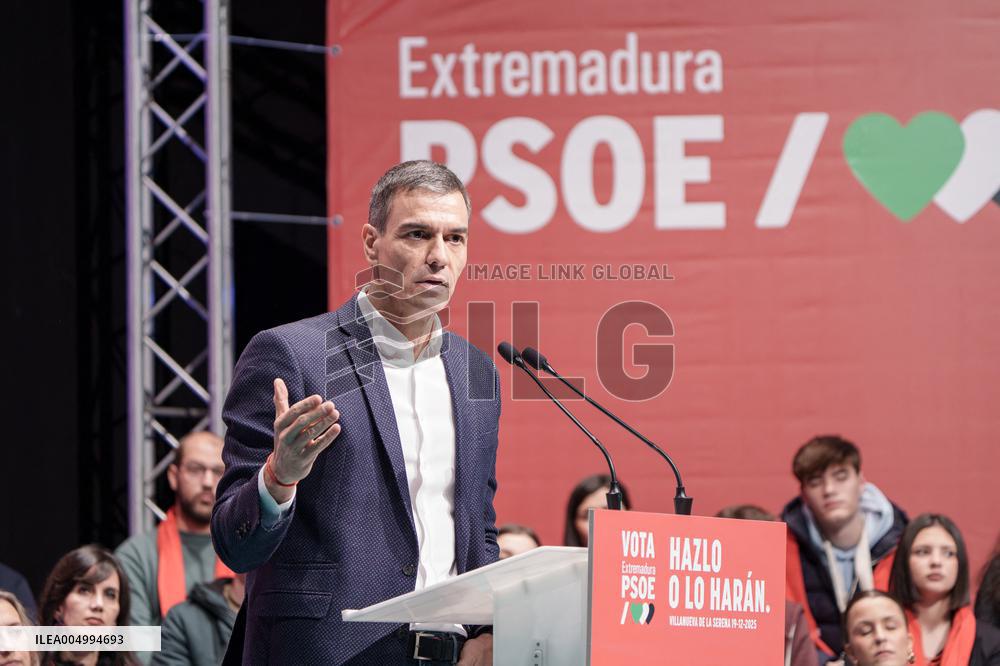 PSOE Campaign Closing Event In Villanueva de la Serena - Spain