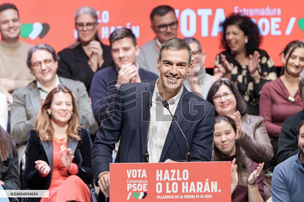 PSOE Campaign Closing Event In Villanueva de la Serena - Spain