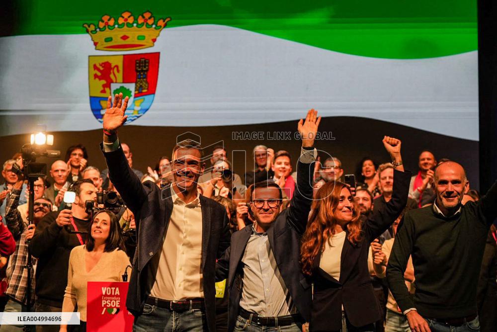 PSOE Campaign Closing Event In Villanueva de la Serena - Spain