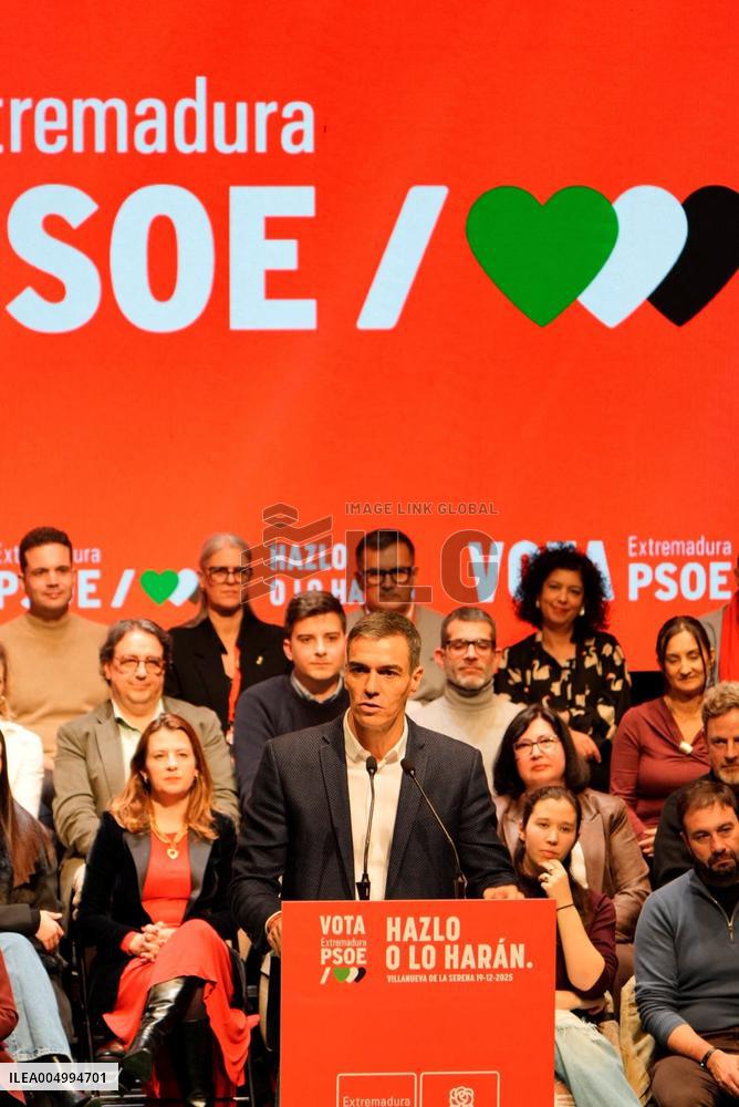 PSOE Campaign Closing Event In Villanueva de la Serena - Spain