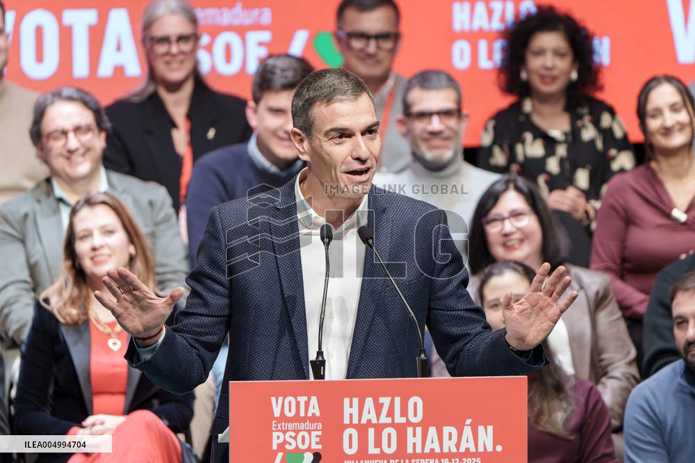 PSOE Campaign Closing Event In Villanueva de la Serena - Spain