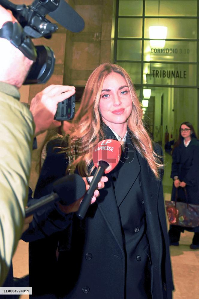 Chiara Ferragni in Court for the Pandoro Gate Trial - Milan