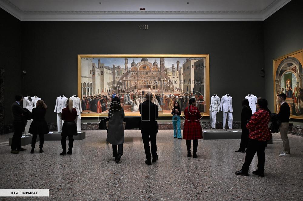 Milan, Italy Giorgio Armani.Milan, for love exhibition at the Brera Art Gallery