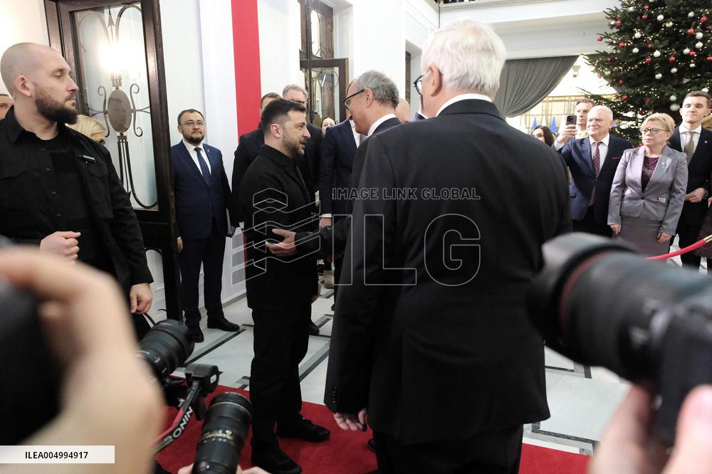 President of Ukraine Volodymyr Zelensky in the Sejm - Poland