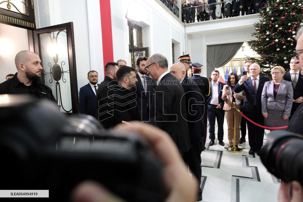 President of Ukraine Volodymyr Zelensky in the Sejm - Poland