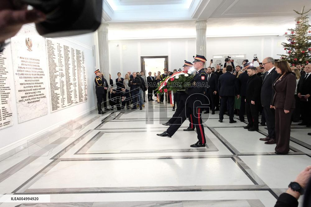 President of Ukraine Volodymyr Zelensky in the Sejm - Poland