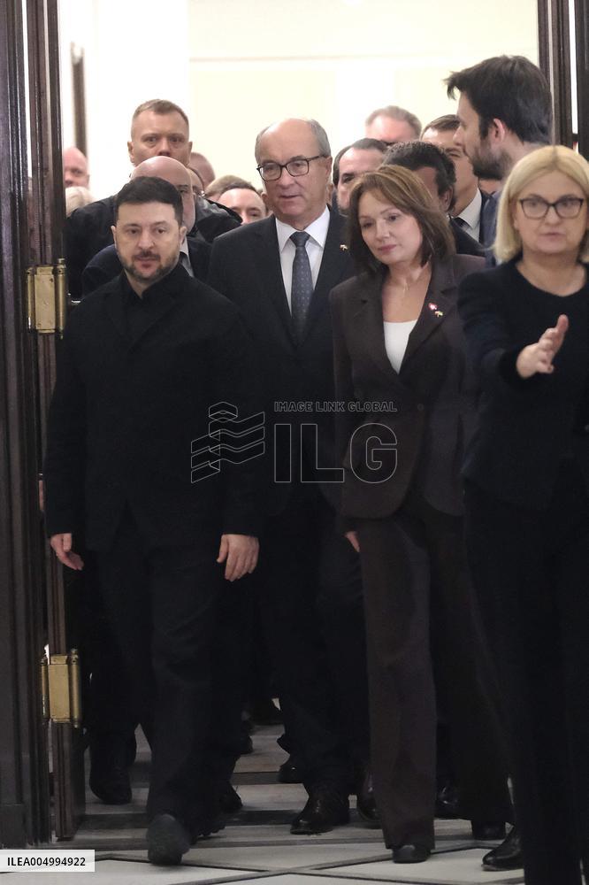 President of Ukraine Volodymyr Zelensky in the Sejm - Poland
