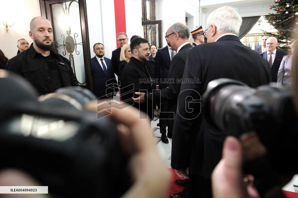 President of Ukraine Volodymyr Zelensky in the Sejm - Poland
