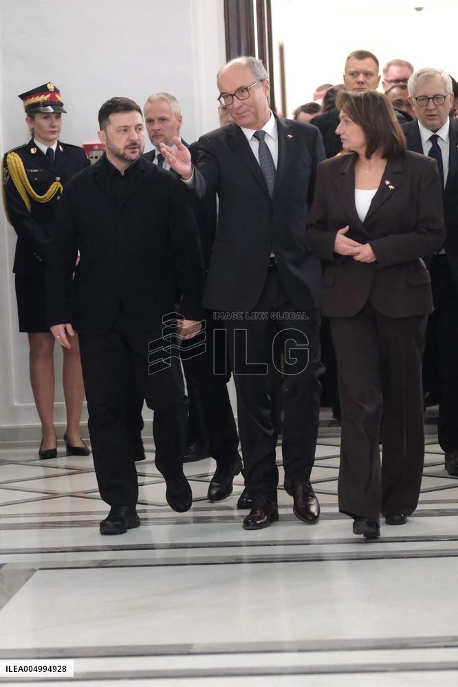 President of Ukraine Volodymyr Zelensky in the Sejm - Poland