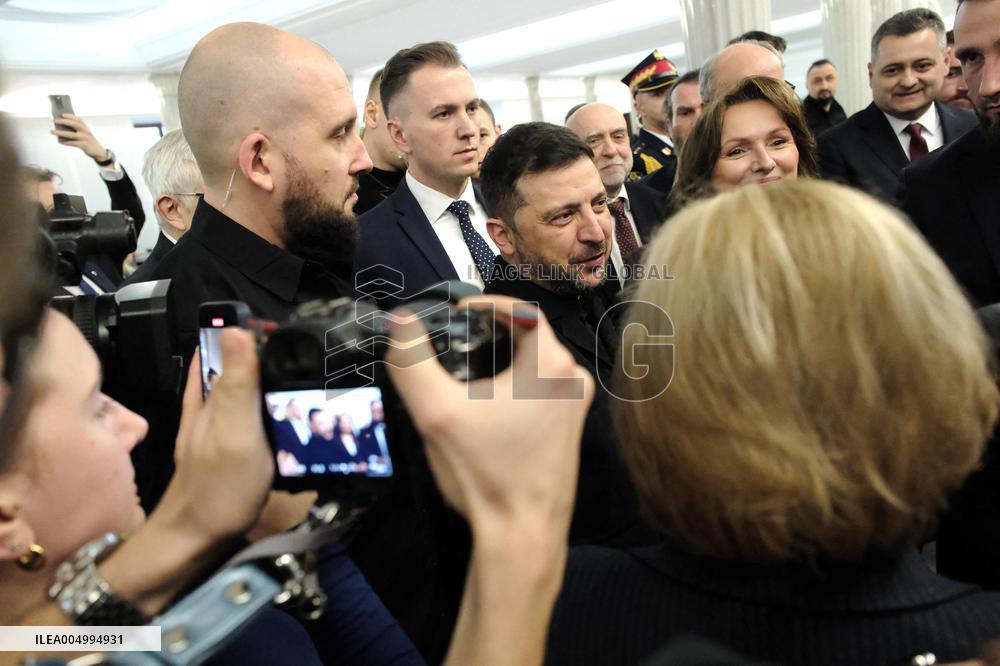 President of Ukraine Volodymyr Zelensky in the Sejm - Poland