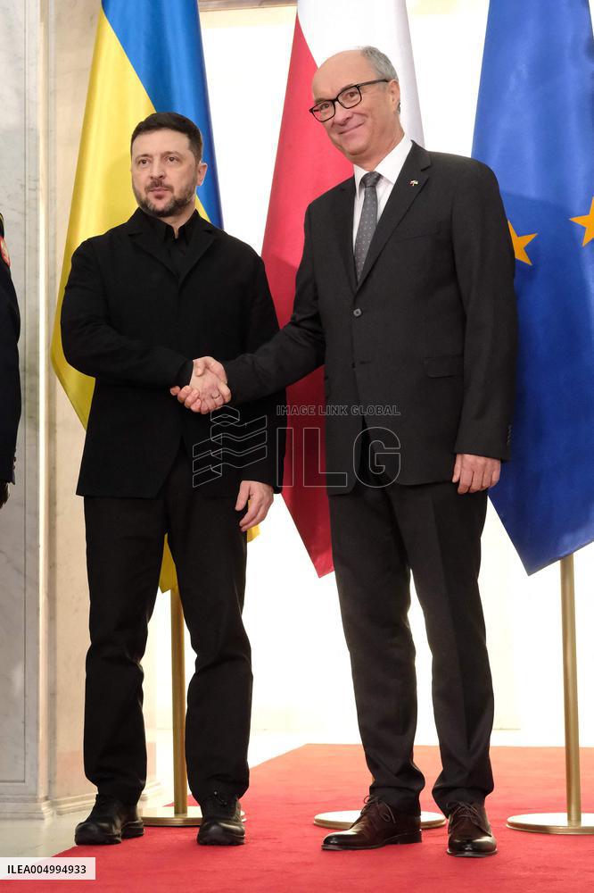 President of Ukraine Volodymyr Zelensky in the Sejm - Poland