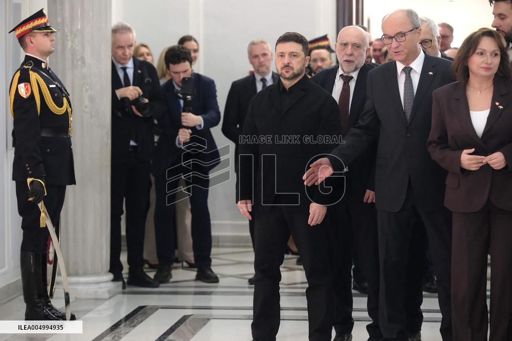 President of Ukraine Volodymyr Zelensky in the Sejm - Poland