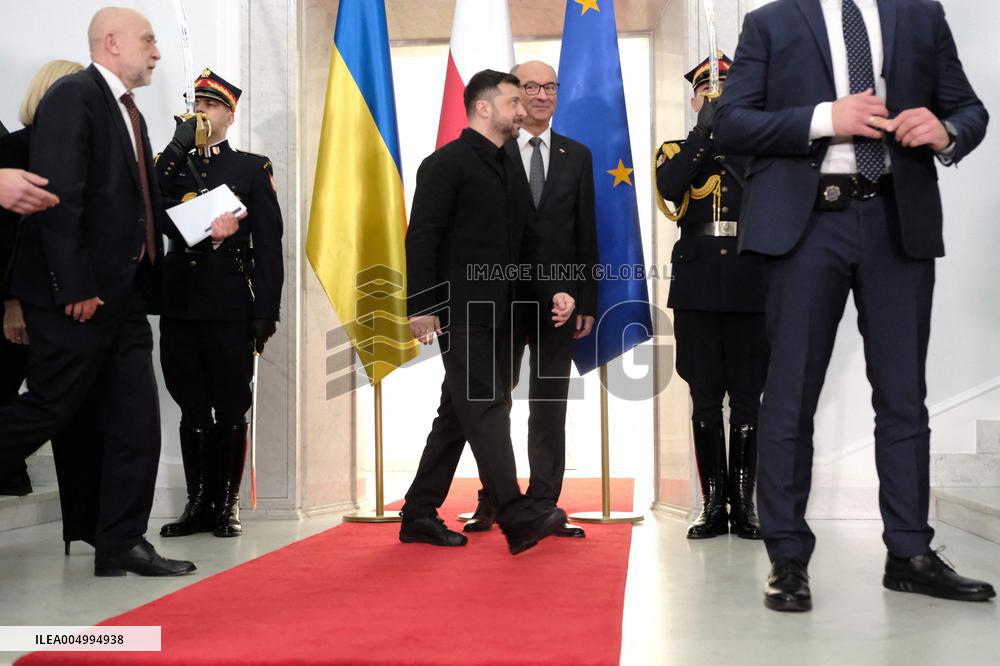 President of Ukraine Volodymyr Zelensky in the Sejm - Poland