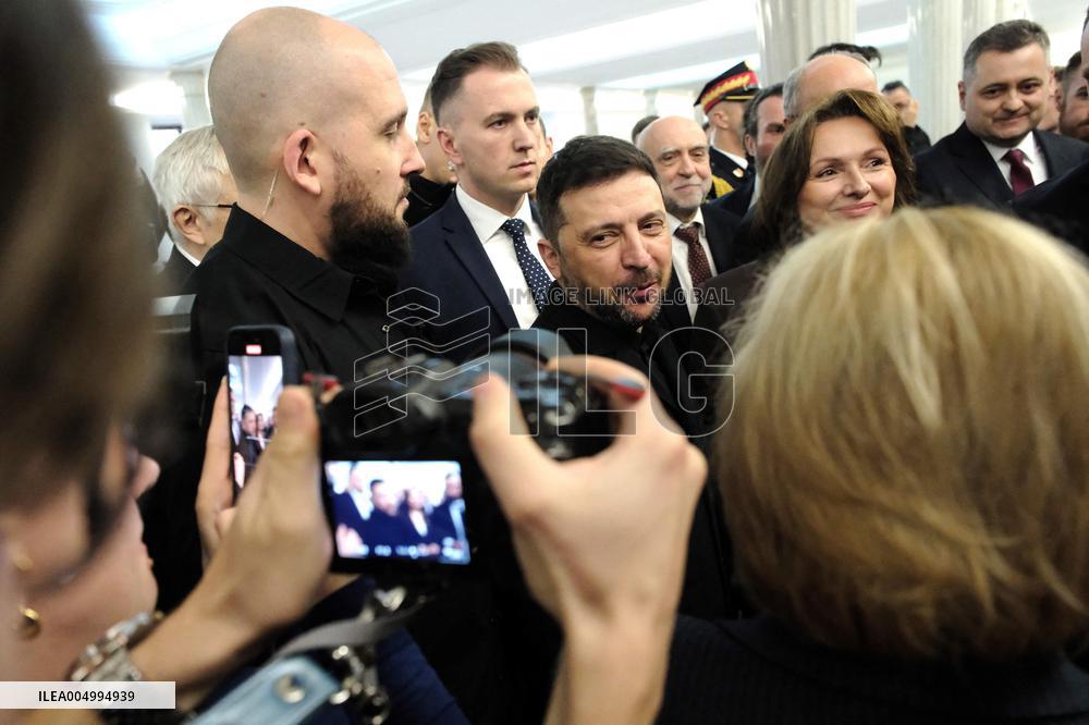 President of Ukraine Volodymyr Zelensky in the Sejm - Poland