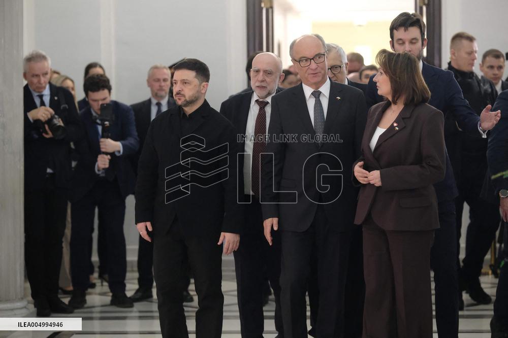 President of Ukraine Volodymyr Zelensky in the Sejm - Poland