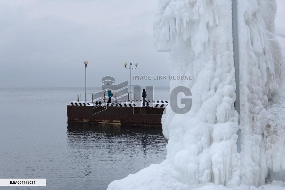 Icicles Hang Over Scenic Views - Vladivostok