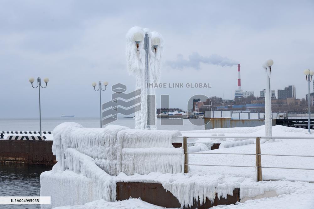 Icicles Hang Over Scenic Views - Vladivostok
